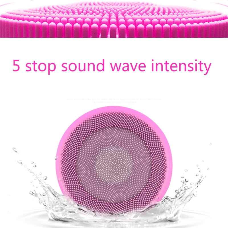 Mini Ultrasonic Facial Cleaner Silicone Cleaning Brush